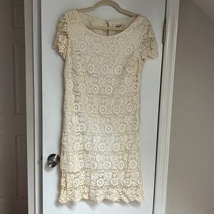 Cream lace Moulinette Soeurs shift dress size 2